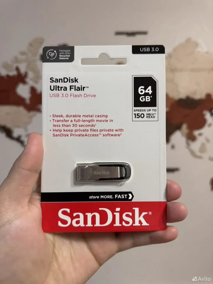 SanDisk Ultra Flair USB 3.0 64GB флешка - изображение 1