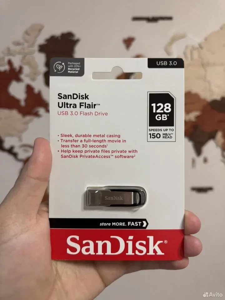 SanDisk Ultra Flair USB 3.0 128GB флешка - изображение 1