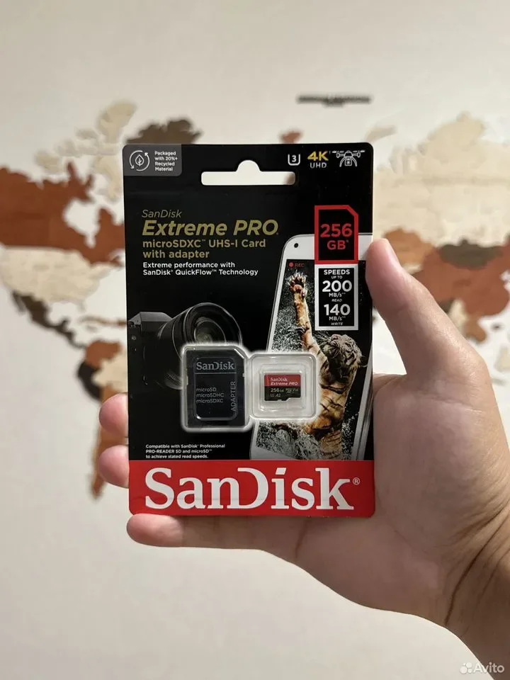 MicroSD+Adapter SanDisk Extreme Pro 200MB/S 256Gb - изображение 1