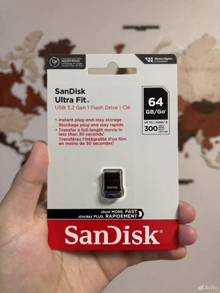 SanDisk Ultra Fit USB 3.2 64GB флешка - изображение 1
