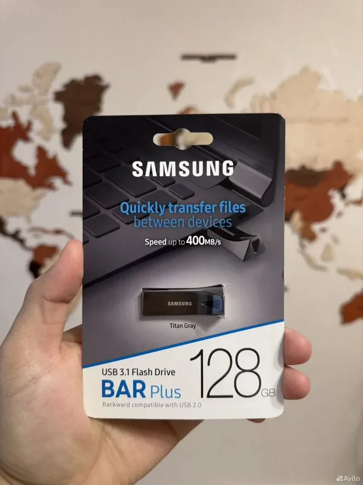 Samsung BAR Plus USB 3.1 128GB (Titan Gray) флешка
