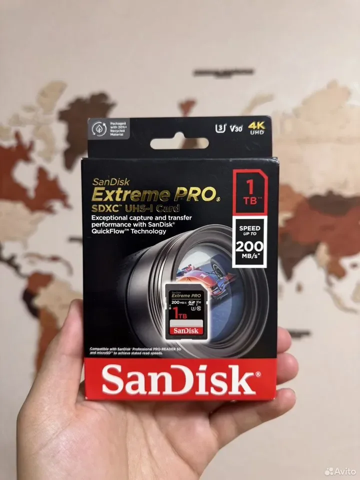 SanDisk Extreme Pro sdxc 200MB/S 1TB карта памяти