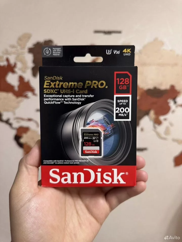 SanDisk Extreme PRO sdxc UHS-I 128GB карта памяти