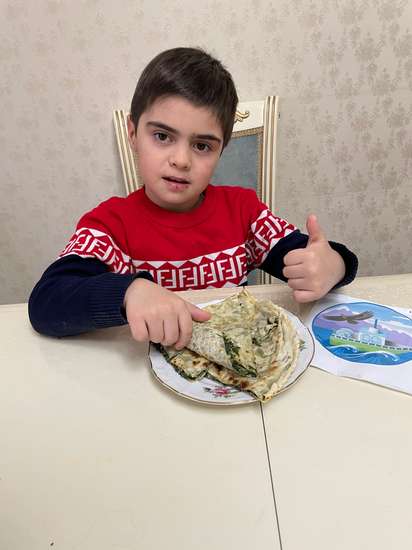 Национальное блюдо - чуду с зеленью 