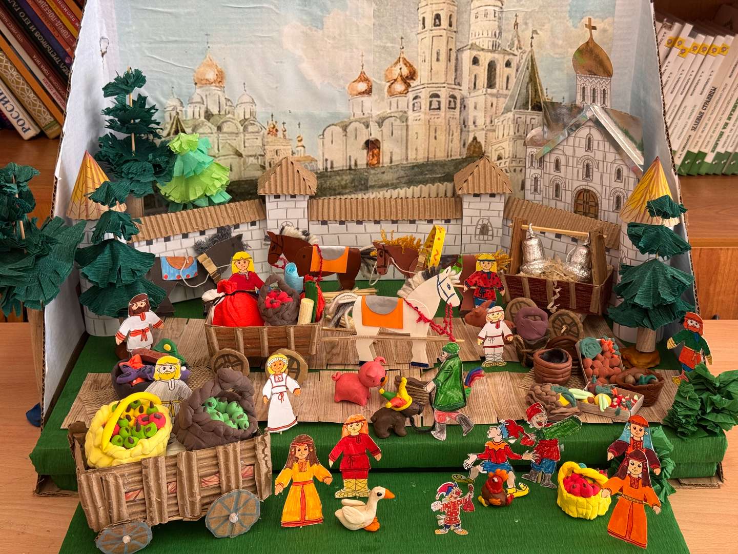      Проделанная работа – это коллективный труд и в то же время увлекательное путешествие во времени. Во время работы ребята окунулись в историю, пытаясь воссоздать атмосферу давно ушедших времен. Они погружались в мир, где каждый элемент макета рассказывал свою уникальную историю, оживая под их умелыми руками.  