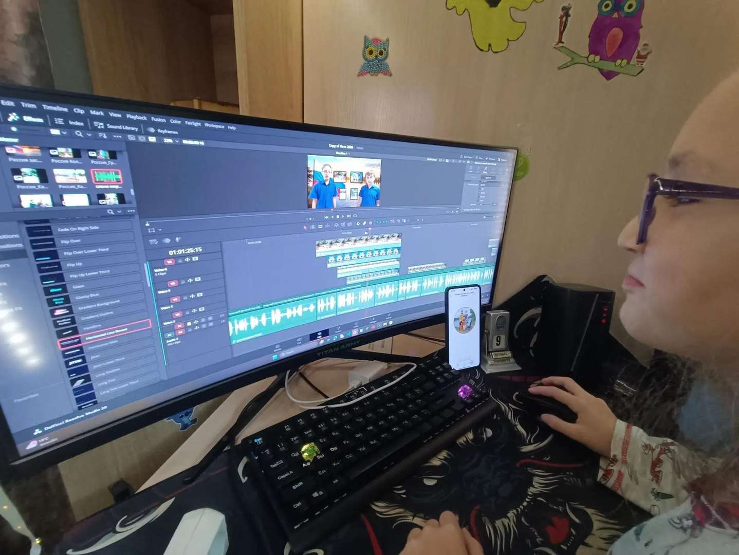 добавление фотографий в ролик