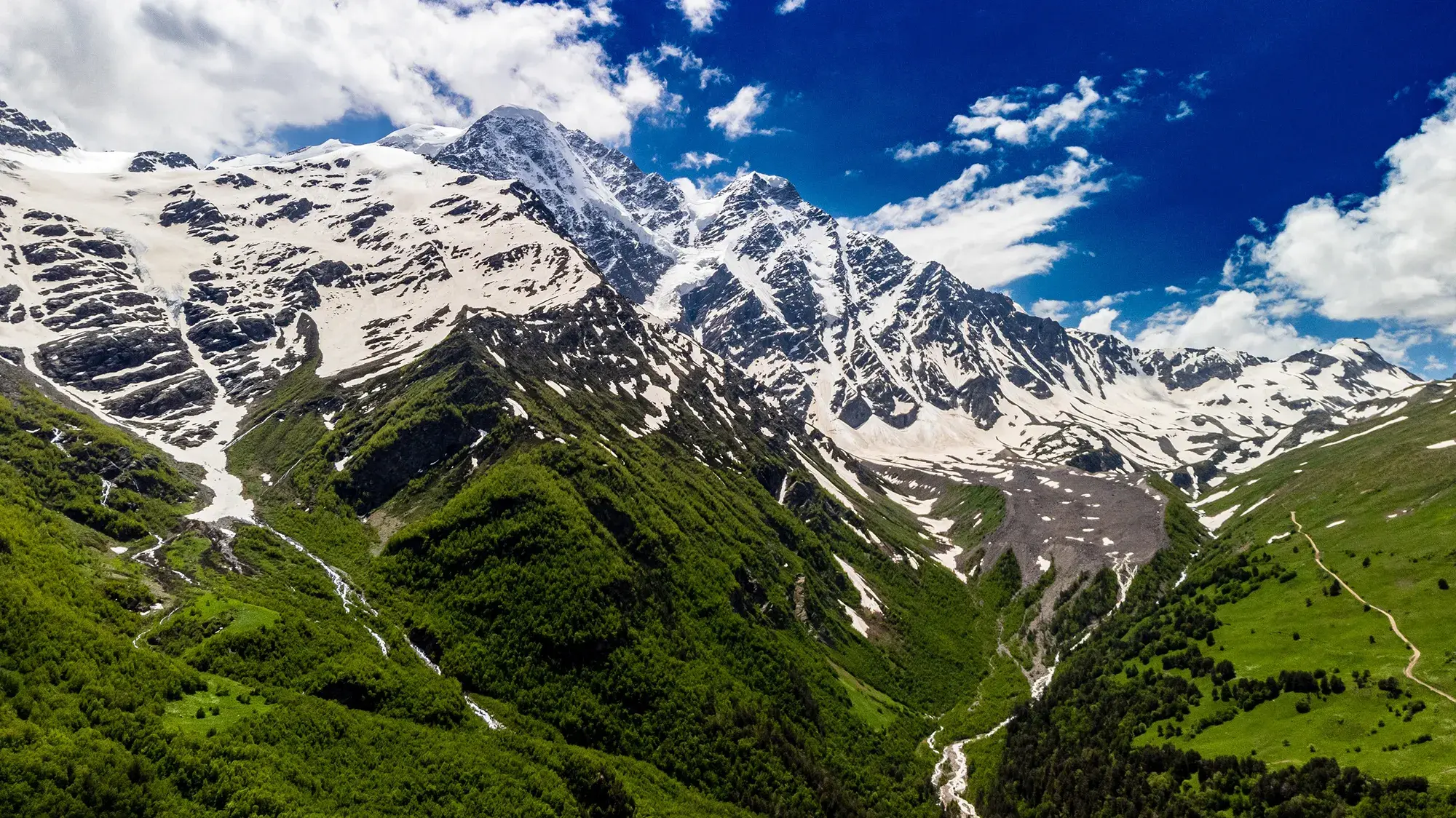 Эльбрус и Чегемские водопады