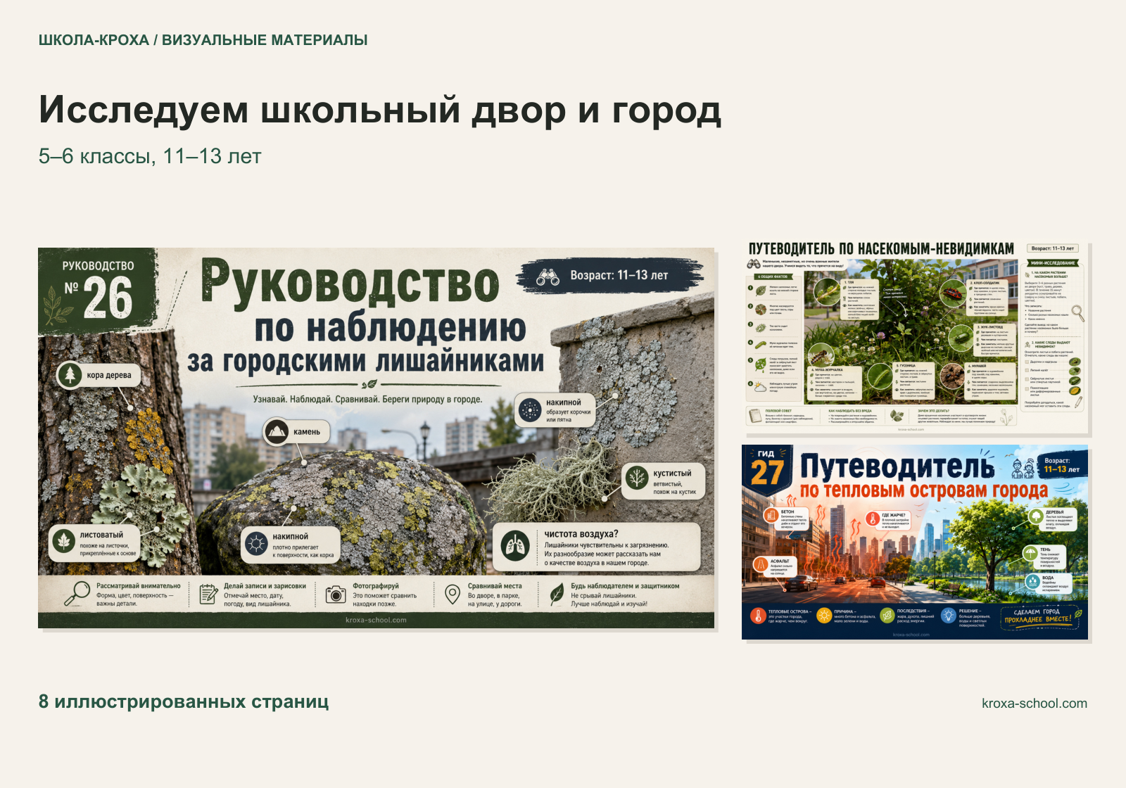 Обложка «Исследуем школьный двор и город»