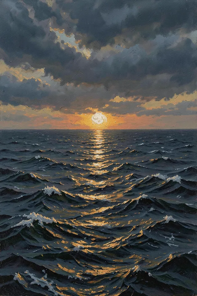 Закат над морем