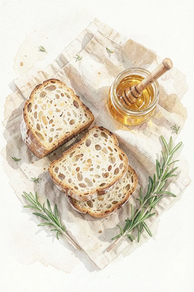 Хлеб с мёдом и розмарином