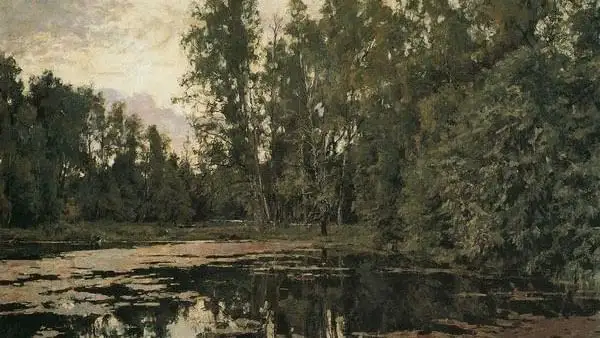 Валентин Серов. Заросший пруд (фрагмент), 1888