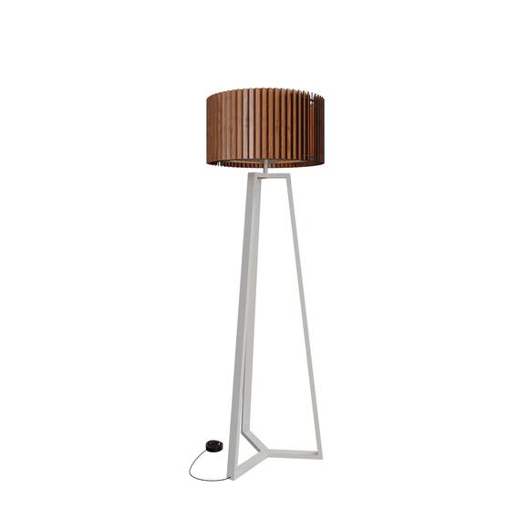 Rotor Floor Lamp - американский орех - Белый #1