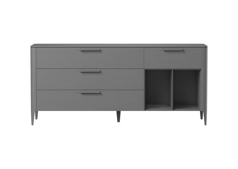 Тумба Type oak 4 ящика 2 полки ширина 180 см (серый) #1