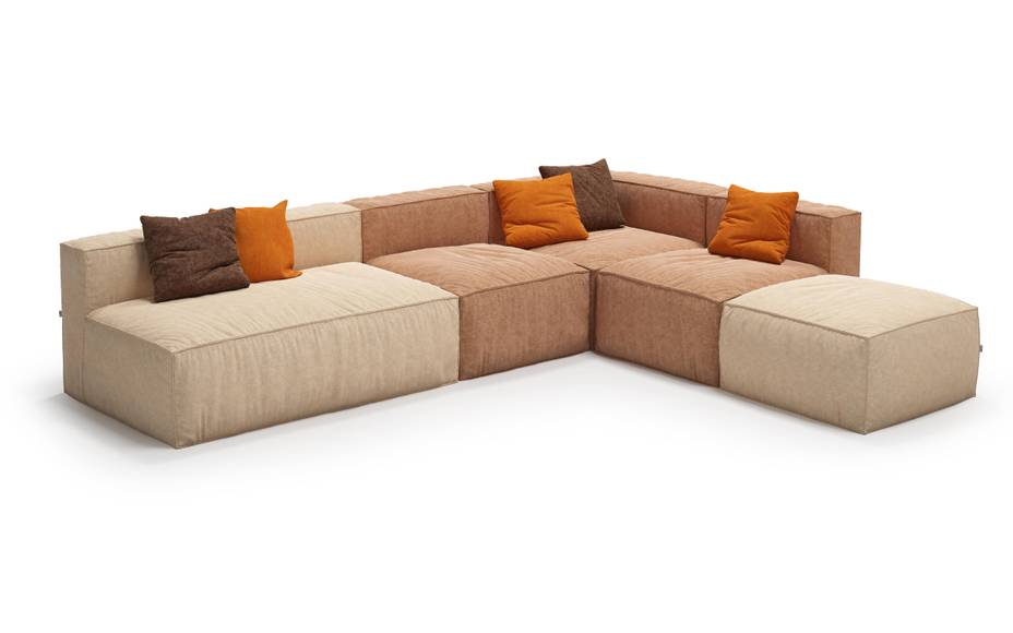 Диван Фри ДФ005 угловой 5 модулей - Эконом микровелюр #1