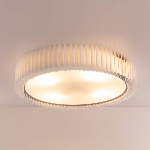 Rotor Chandelier white acrylic - M - вплотную к потолку #1