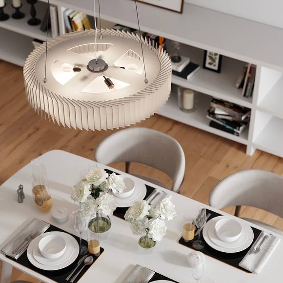 Rotor Chandelier white acrylic - L - на струнном подвесе #1