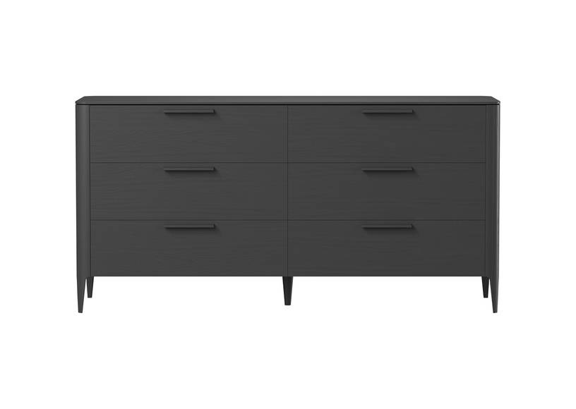 Комод Type oak 6 ящиков ширина 170 см (черный) #1