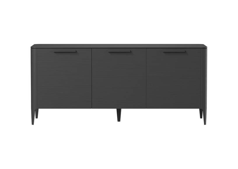 Тумба Type oak 3 двери ширина 160 см (черный) #1