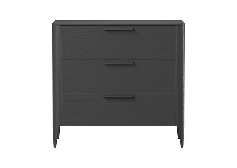 Комод Type oak 3 ящика ширина 90 см (черный) #1
