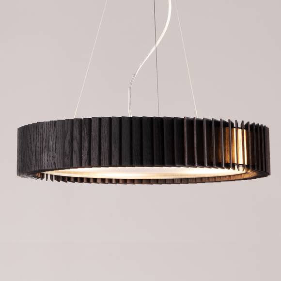 Rotor Chandelier L - дуб черный - на струнном подвесе #1