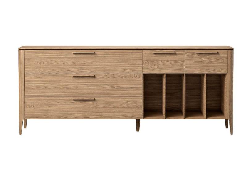 Тумба Type oak 5 ящиков 4 полки ширина 200 см (натуральный дуб) #1
