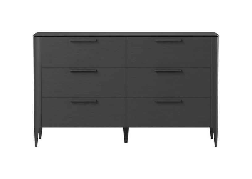Комод Type oak 6 ящиков ширина 140 см (черный) #1