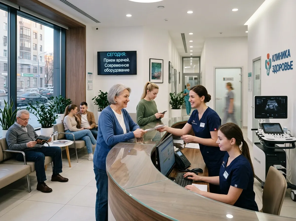частная клиника современное оборудование прием пациентов славянская внешность