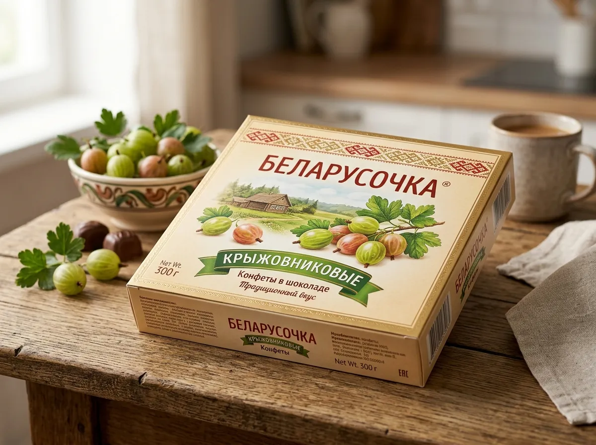 коробка конфет Беларусочка крыжовниковые