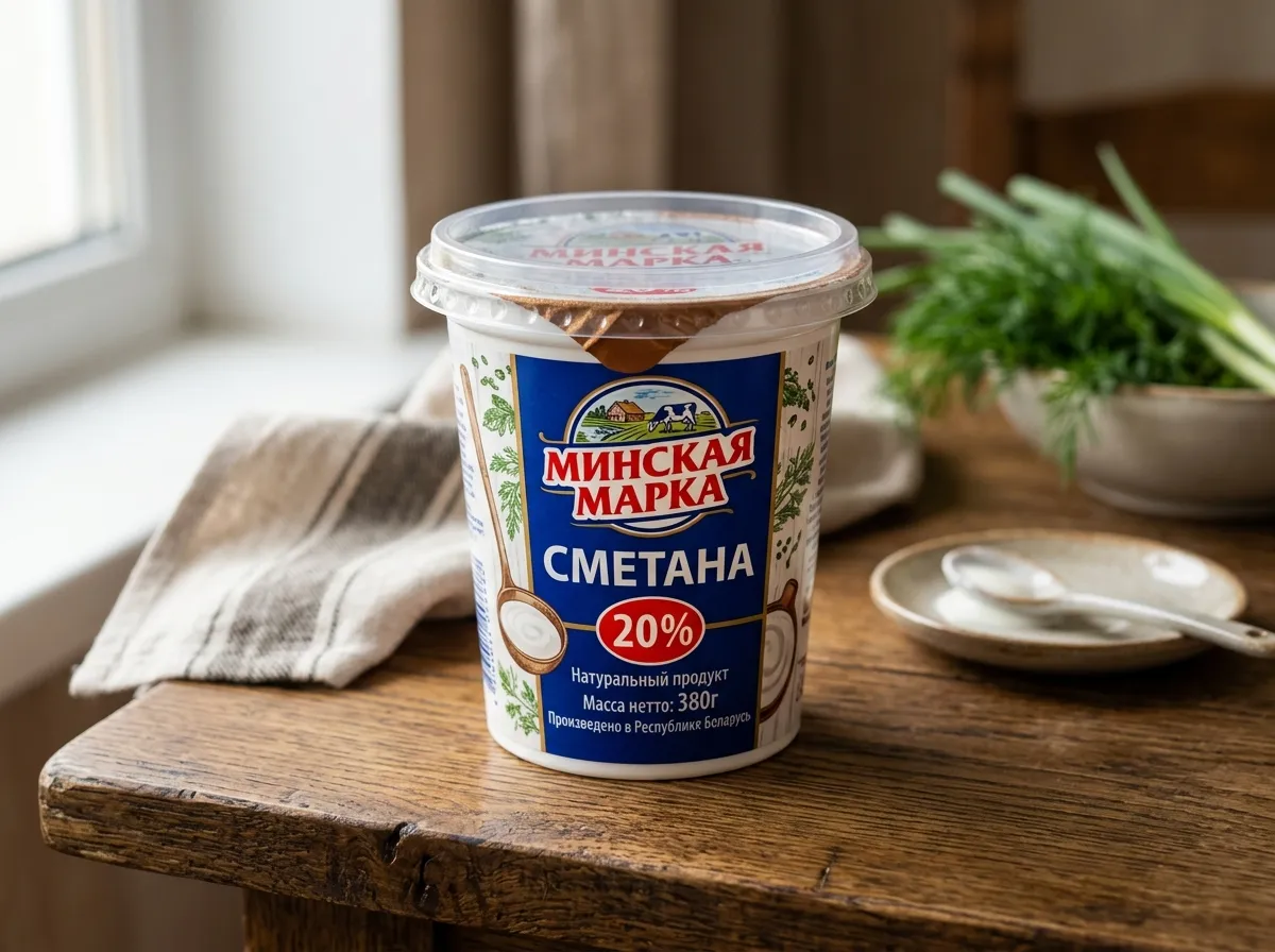 упаковка сметаны минская марка 20%