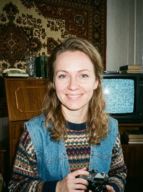 То же селфи — портрет в стиле 90-х, сделал бот
