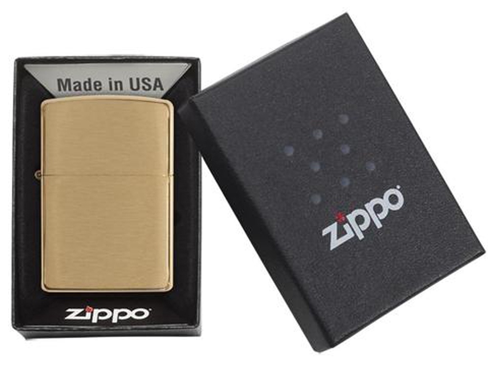  ZIPPO   Brushed Brass