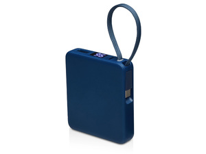 темно-синий,  Внешний аккумулятор со встроенным кабелем USB-C Дэнси, 5000 мАч