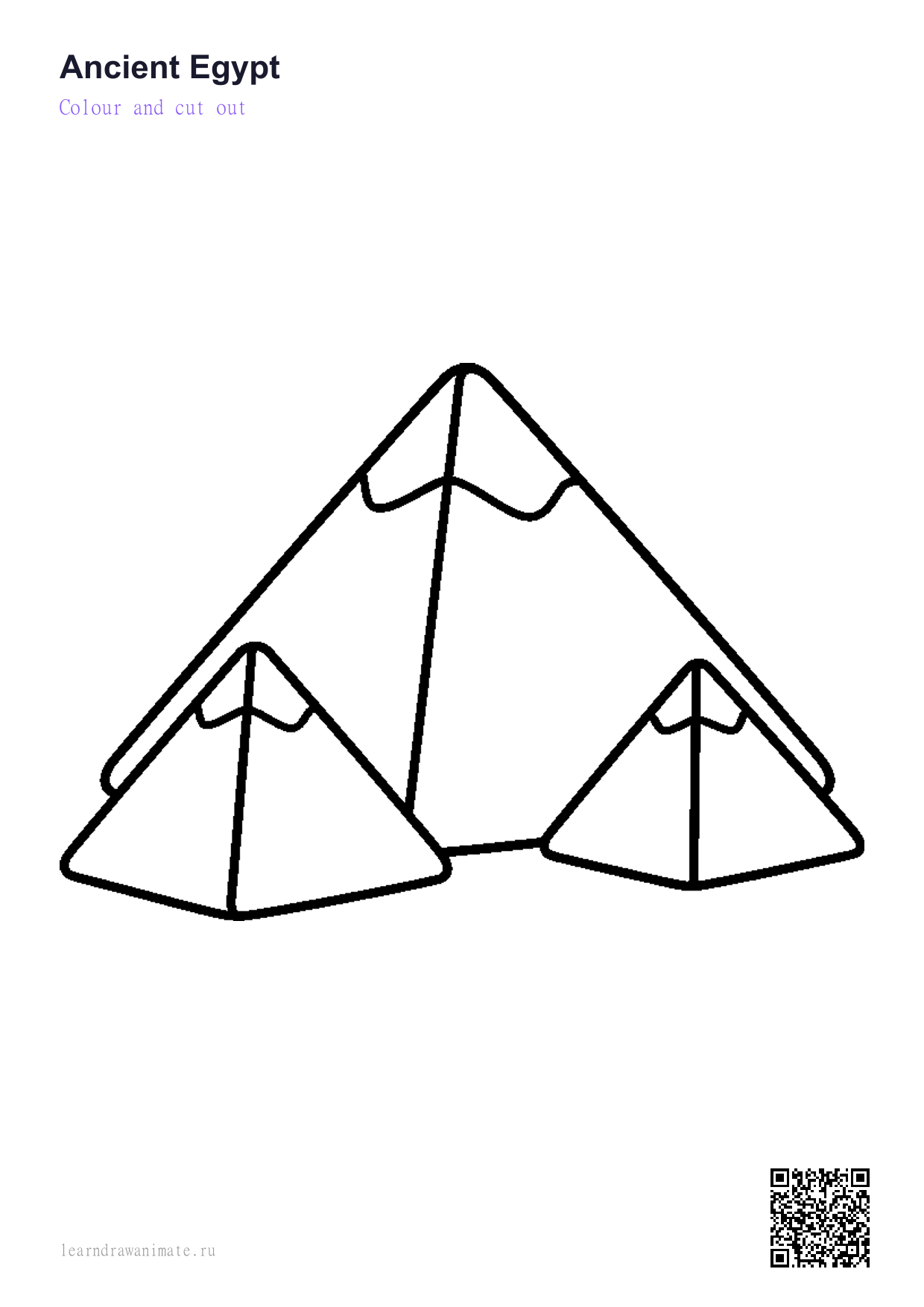 Раскраска пирамида — pyramid coloring page