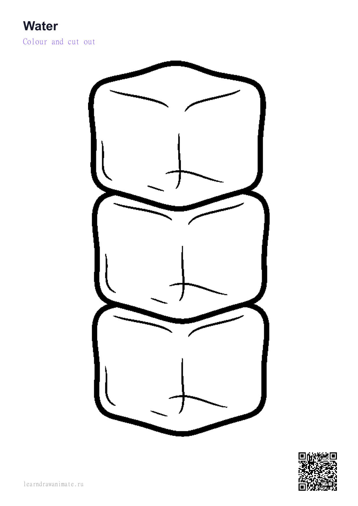 Раскраска лёд — ice coloring page