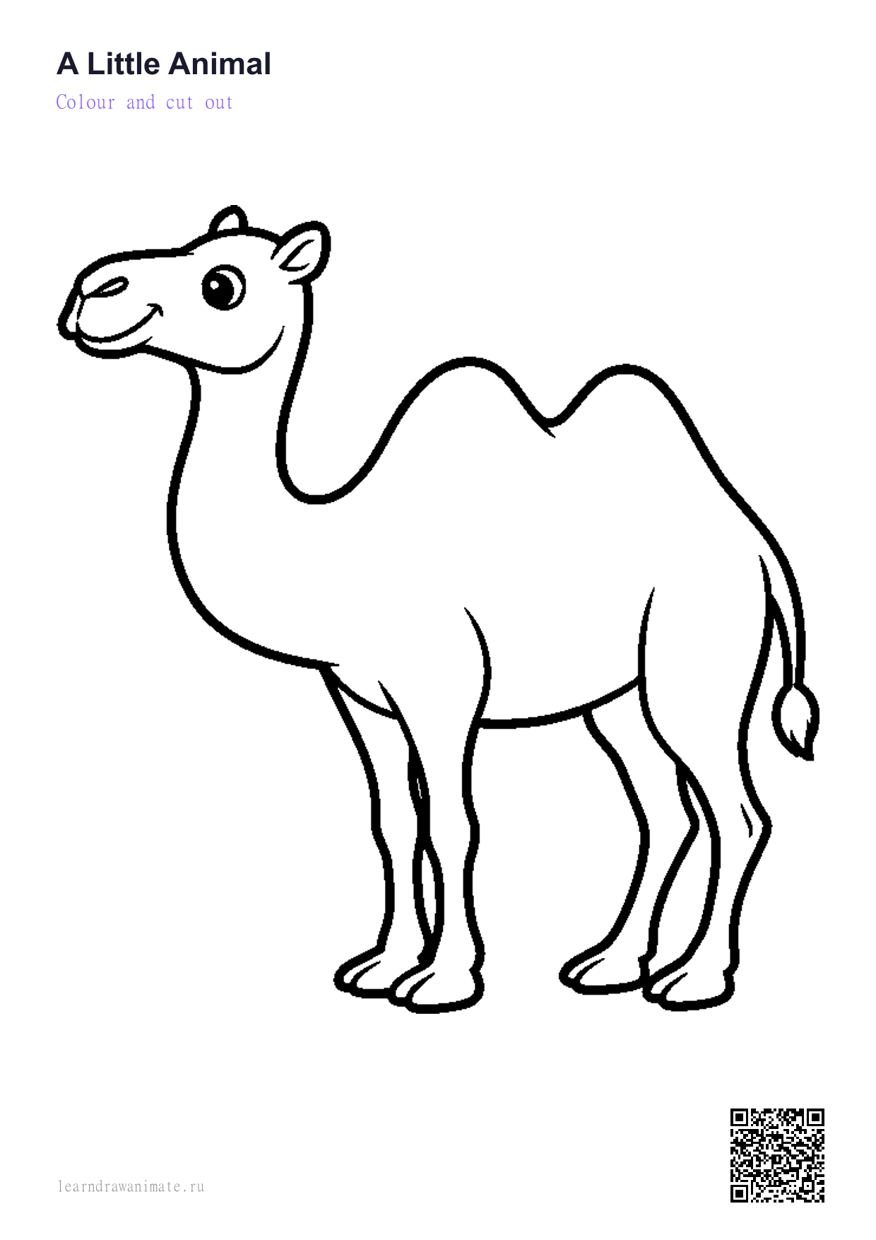 Раскраска верблюд — camel coloring page