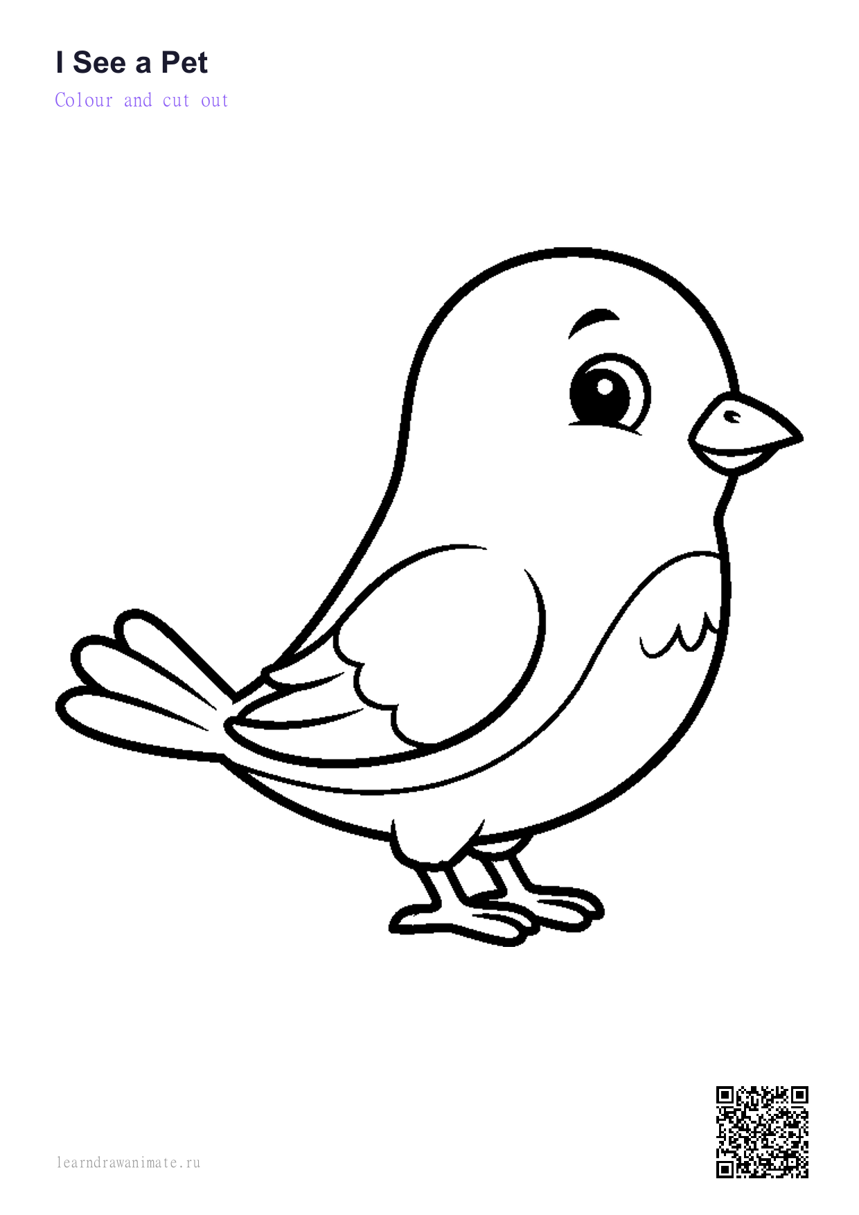 Раскраска птица — bird coloring page