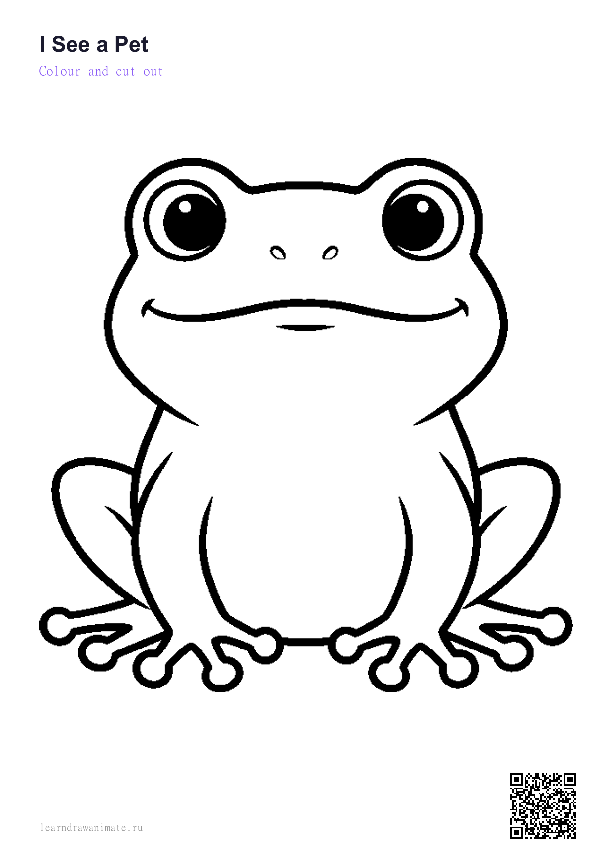 Раскраска лягушка — frog coloring page