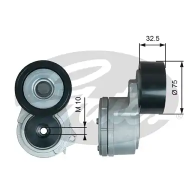Натяжитель ремня MB Actros MP4 5 Antos Arocs Atego OM936 9362002670 T38724 GATES T38724 Натяжитель ремня MB Actros MP4 5 Antos Arocs Atego OM936 9362002670 T38724 GATES T38724