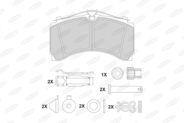 Колодки тормозные 29246 передние MB Actros MP3/4 BERAL 2924635004171213 Колодки тормозные 29246 передние MB Actros MP3/4 BERAL 2924635004171213