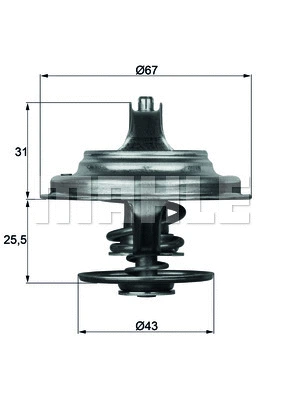 термостат MAHLE TX2383D термостат MAHLE TX2383D