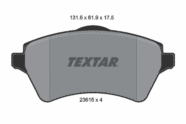 комплект колодок дисковых TEXTAR 2361501 комплект колодок дисковых TEXTAR 2361501