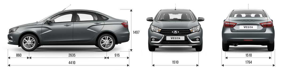 LADA Vesta (ВАЗ) размеры и вес. Все характеристики – likvi.com
