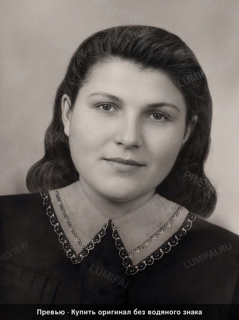 Промт для восстановления и реставрации винтажного портрета в студии