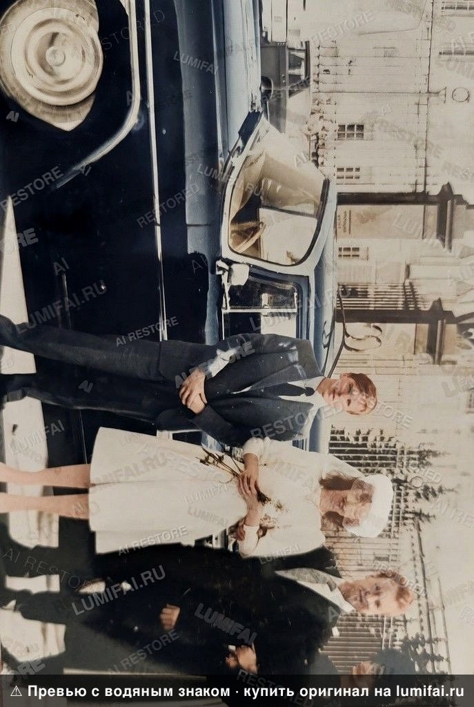 Промт для восстановления и колоризации старых портретных фото