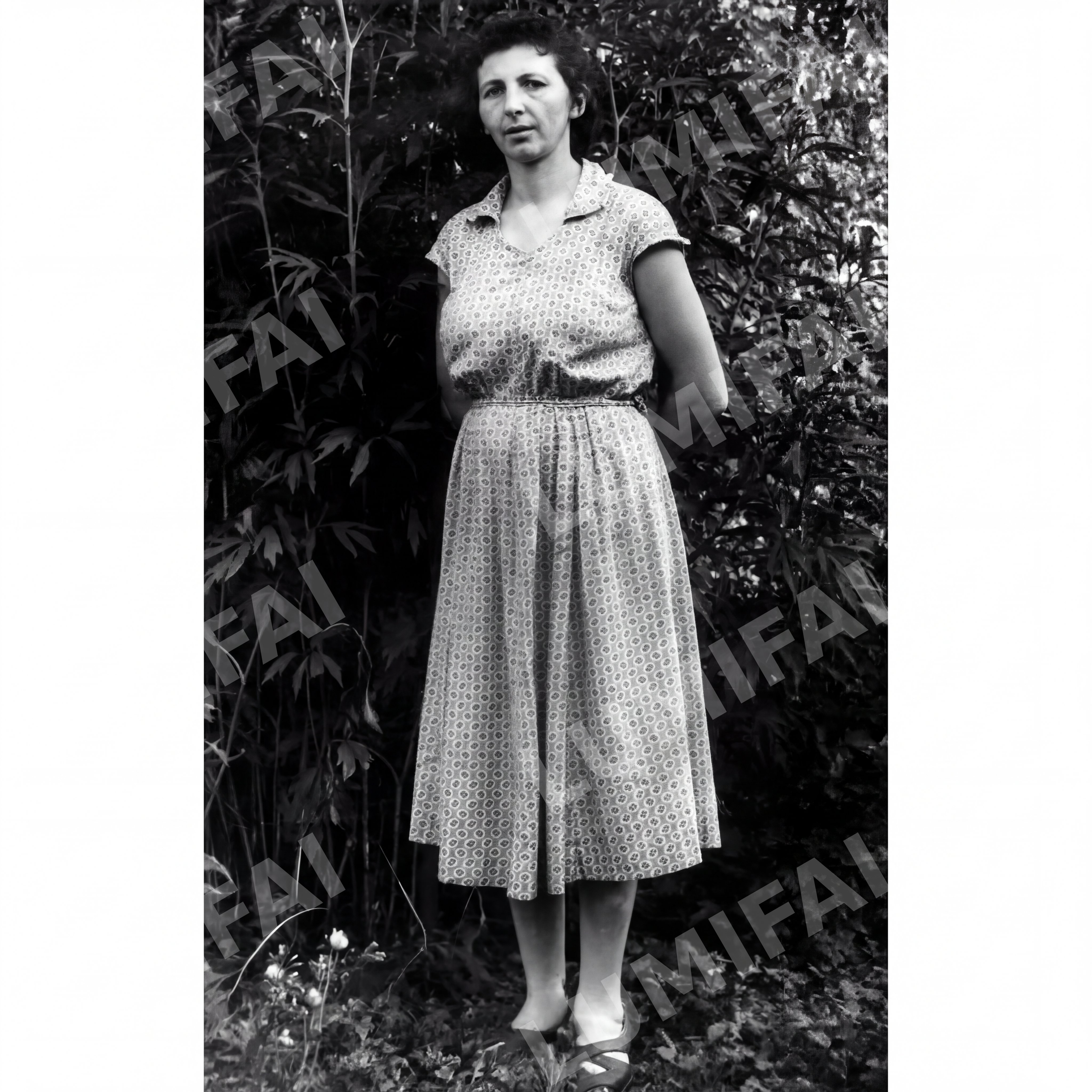 Промт для восстановления старого женского портрета 1940-х годов