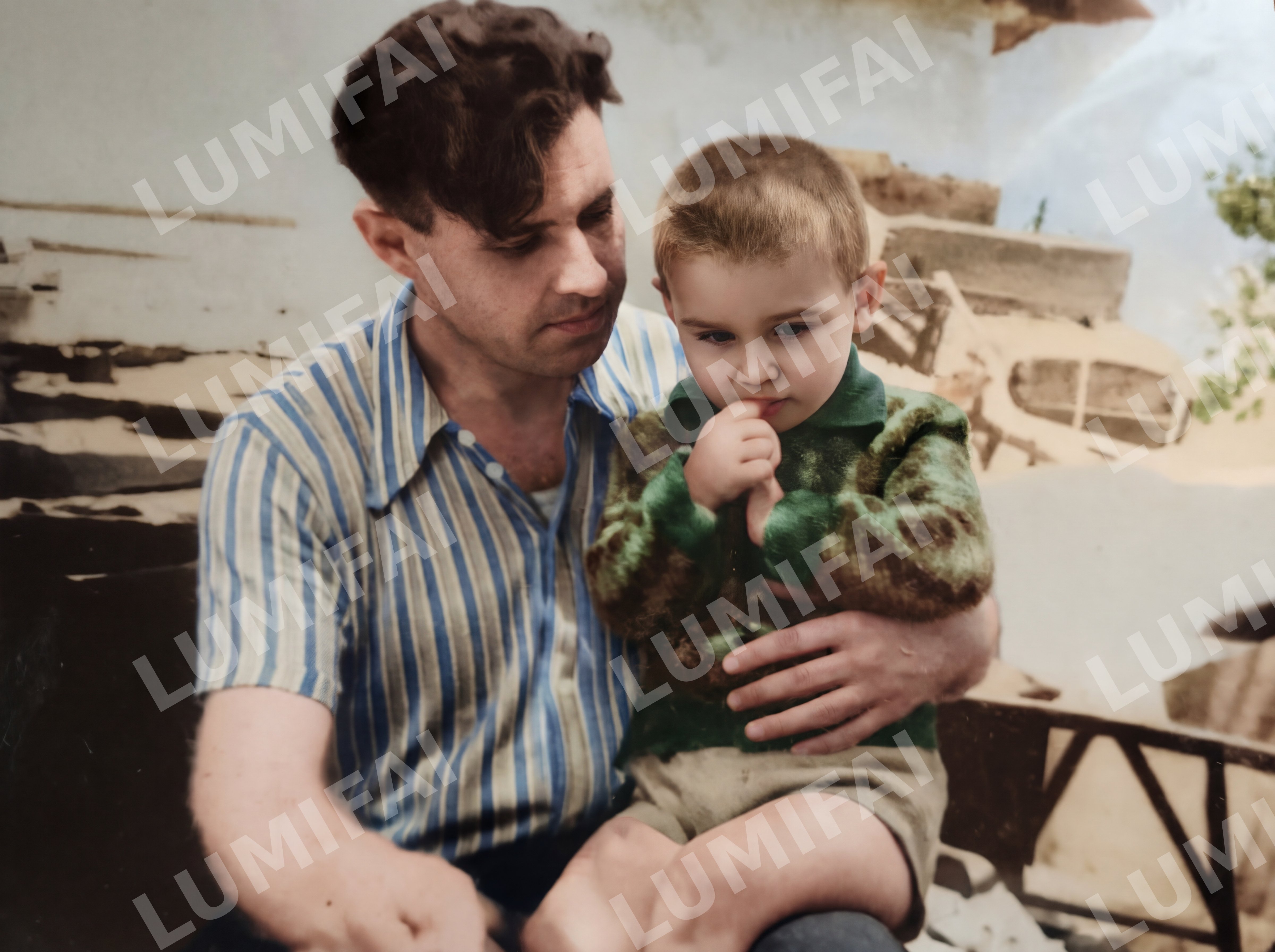 Промт для восстановления и колоризации старых групповых снимков