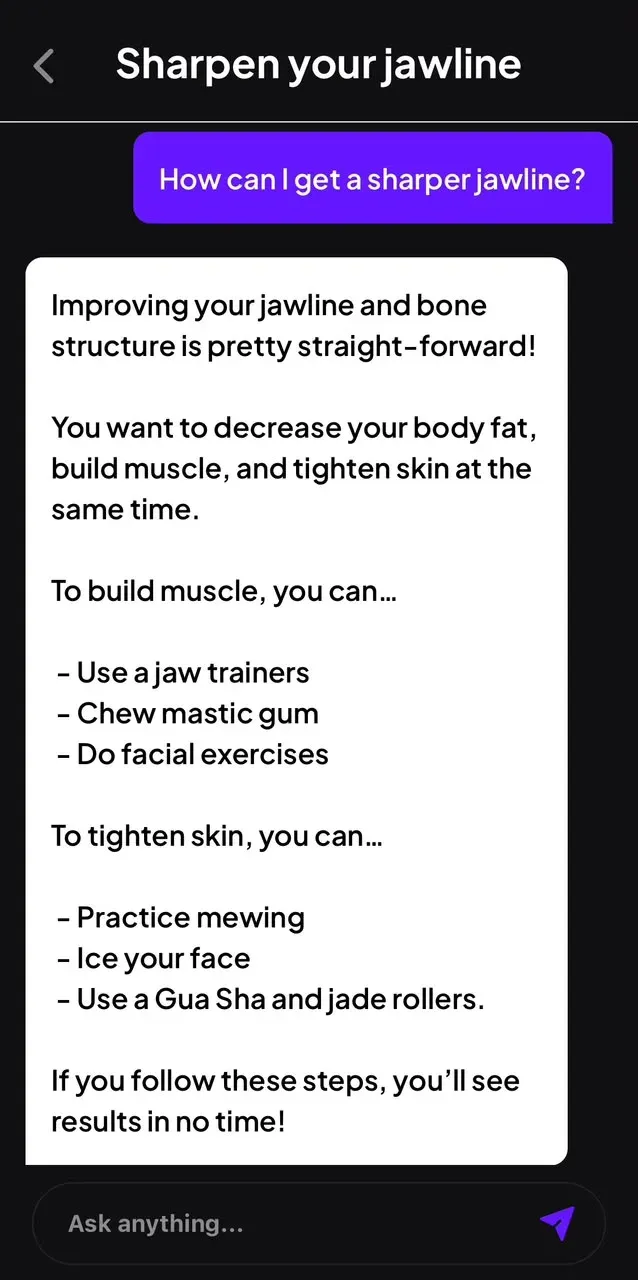 Umax coach chat answering how to get a sharper jawline with jaw trainers, mastic gum, facial exercises, mewing, icing and gua sha