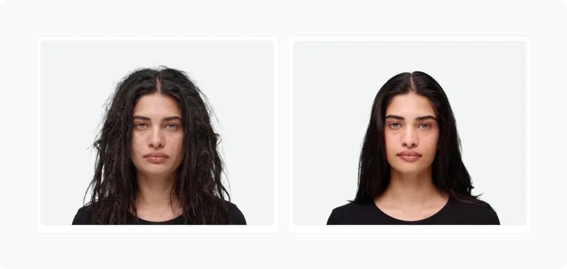 Bell curve with an average-looking face at the centre and a koinophilic, more attractive face just to its right