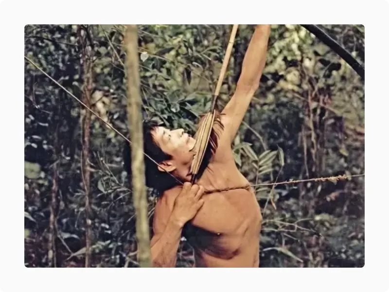 Faded archival photograph used to illustrate Doug Jones' cross-cultural neoteny fieldwork