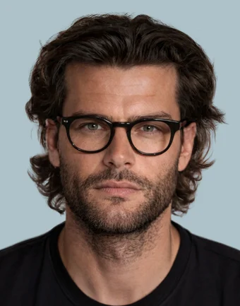 Styling option with glasses